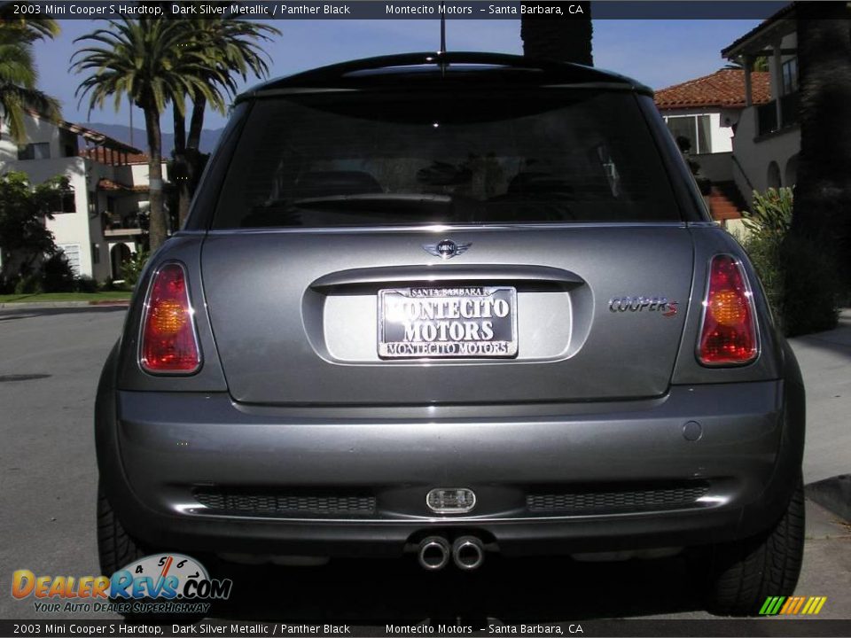 2003 Mini Cooper S Hardtop Dark Silver Metallic / Panther Black Photo #6