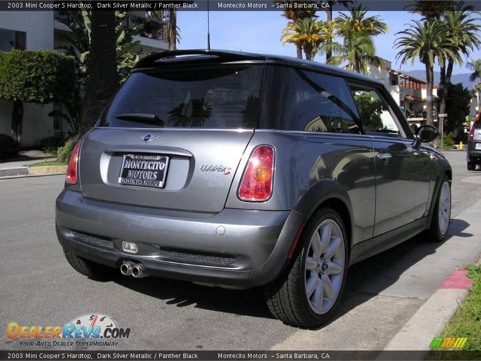 2003 Mini Cooper S Hardtop Dark Silver Metallic / Panther Black Photo #7