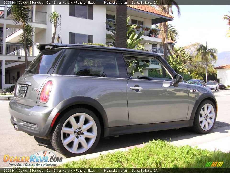 2003 Mini Cooper S Hardtop Dark Silver Metallic / Panther Black Photo #8