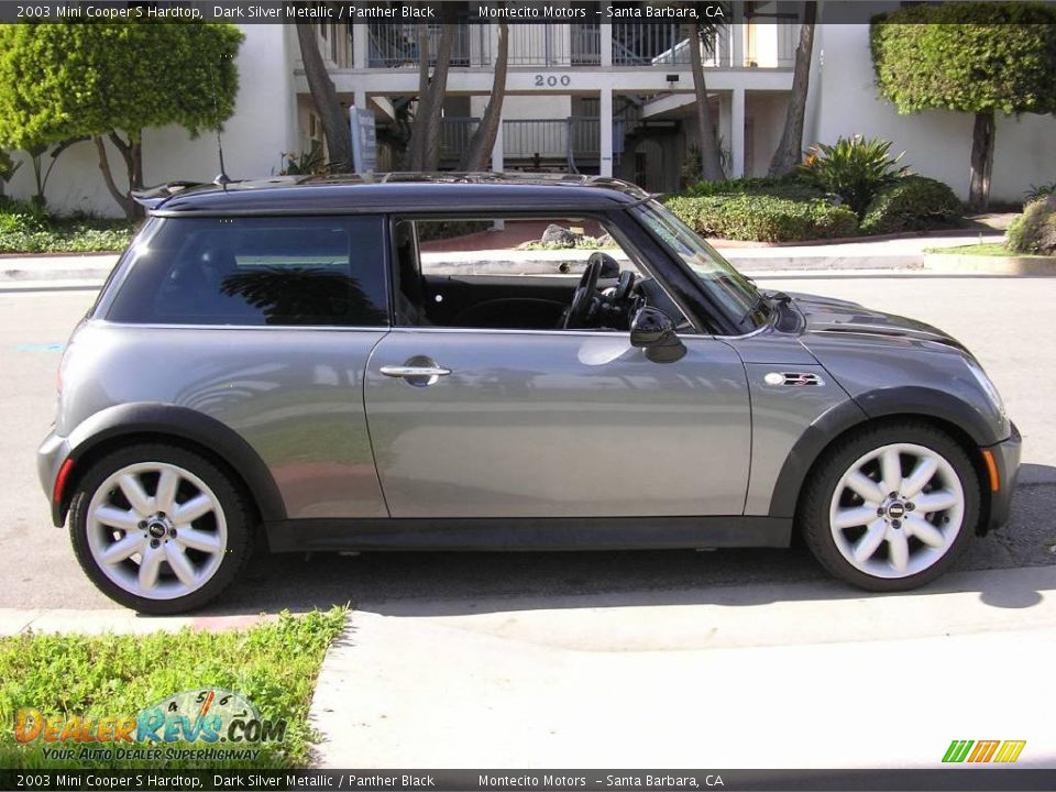 2003 Mini Cooper S Hardtop Dark Silver Metallic / Panther Black Photo #9