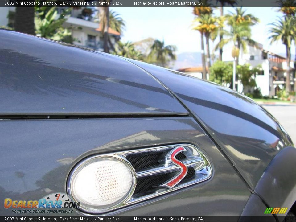 2003 Mini Cooper S Hardtop Dark Silver Metallic / Panther Black Photo #10