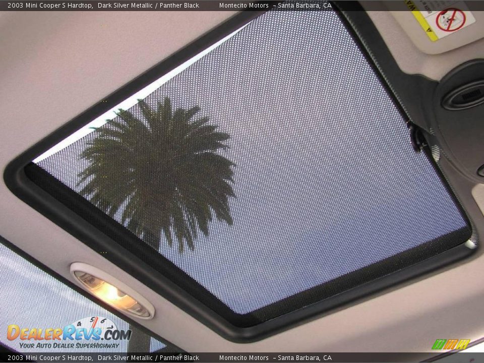 2003 Mini Cooper S Hardtop Dark Silver Metallic / Panther Black Photo #11