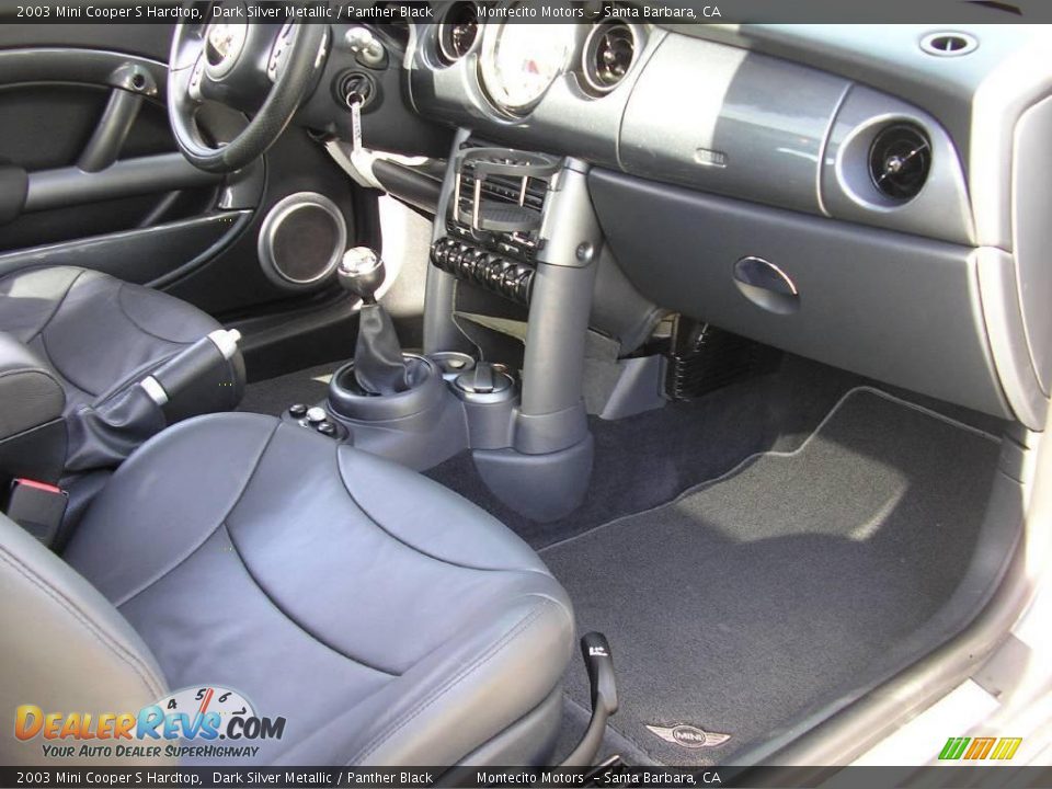 2003 Mini Cooper S Hardtop Dark Silver Metallic / Panther Black Photo #13
