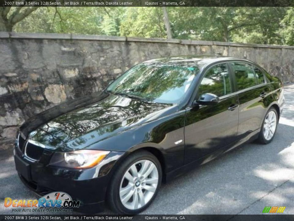 2007 BMW 3 Series 328i Sedan Jet Black / Terra/Black Dakota Leather Photo #2