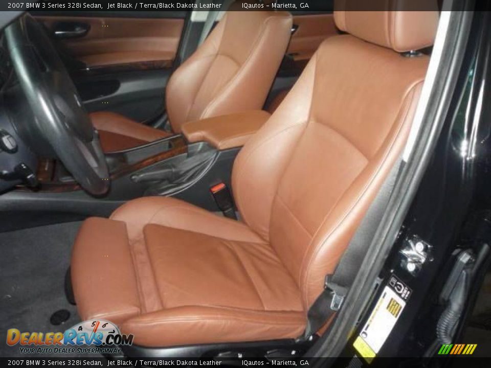 2007 BMW 3 Series 328i Sedan Jet Black / Terra/Black Dakota Leather Photo #5