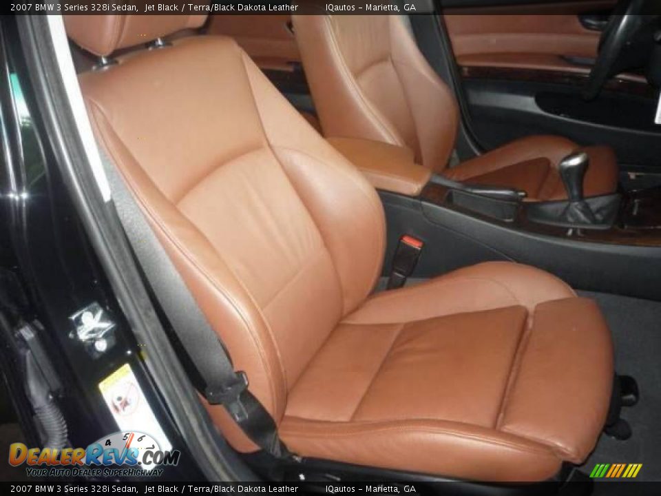 2007 BMW 3 Series 328i Sedan Jet Black / Terra/Black Dakota Leather Photo #6