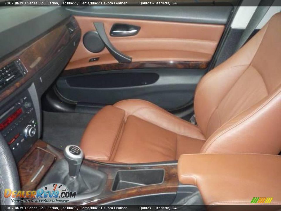 2007 BMW 3 Series 328i Sedan Jet Black / Terra/Black Dakota Leather Photo #8