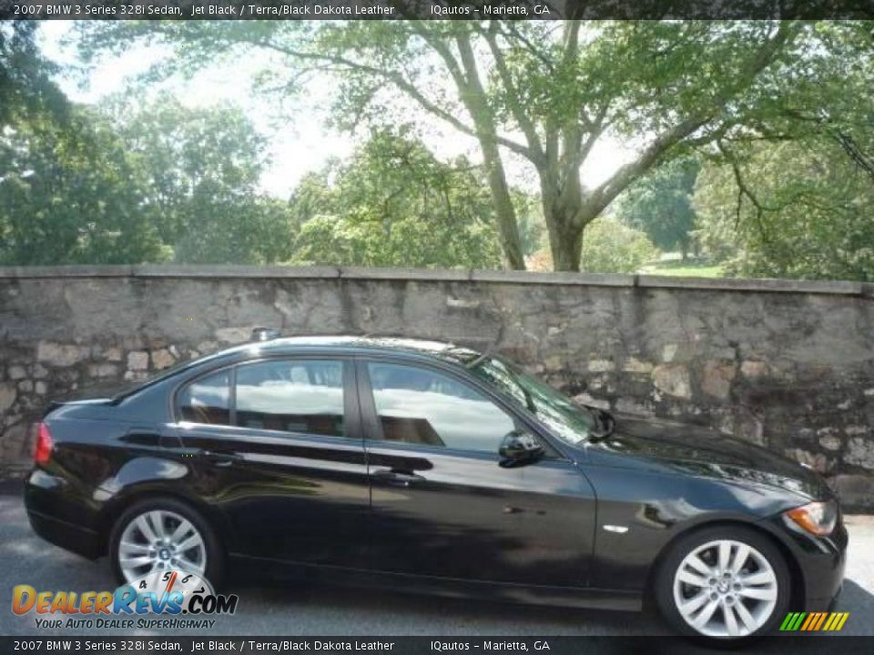 2007 BMW 3 Series 328i Sedan Jet Black / Terra/Black Dakota Leather Photo #11