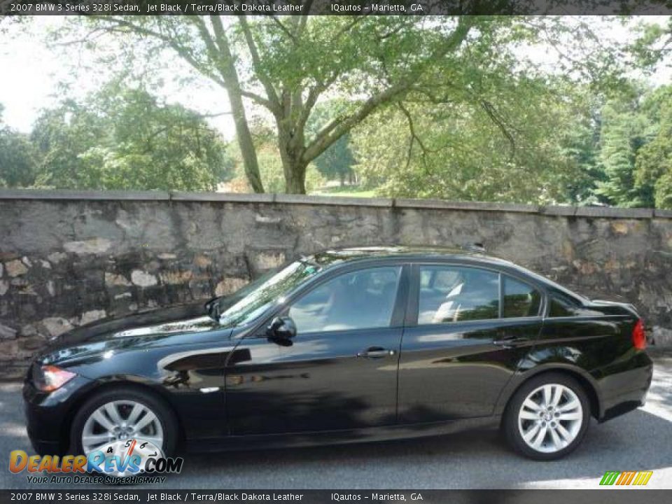 2007 BMW 3 Series 328i Sedan Jet Black / Terra/Black Dakota Leather Photo #12
