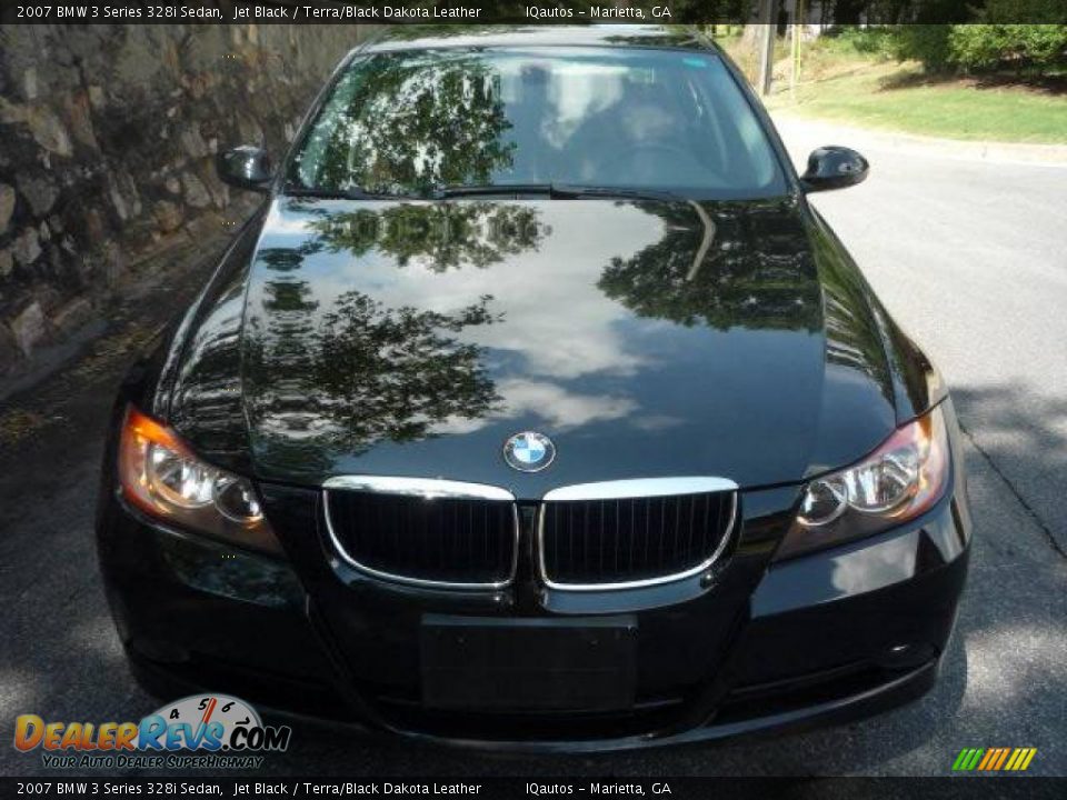 2007 BMW 3 Series 328i Sedan Jet Black / Terra/Black Dakota Leather Photo #13