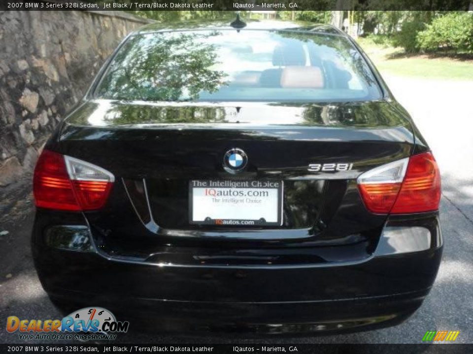 2007 BMW 3 Series 328i Sedan Jet Black / Terra/Black Dakota Leather Photo #14