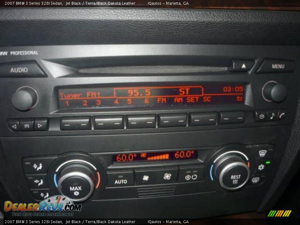 2007 BMW 3 Series 328i Sedan Jet Black / Terra/Black Dakota Leather Photo #15