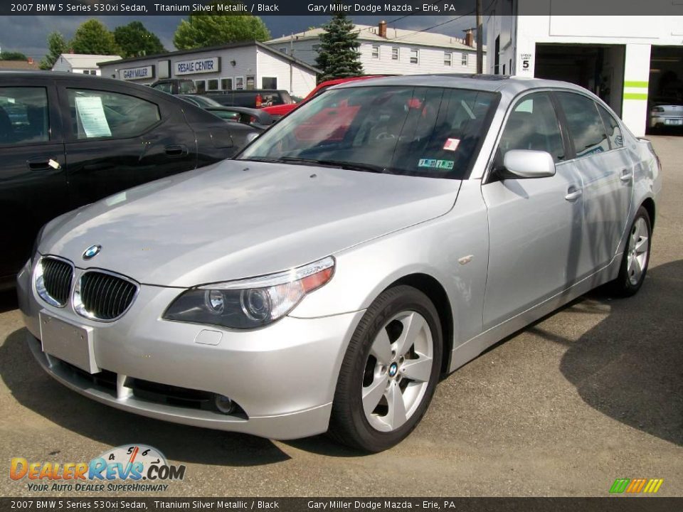 2007 BMW 5 Series 530xi Sedan Titanium Silver Metallic / Black Photo #1
