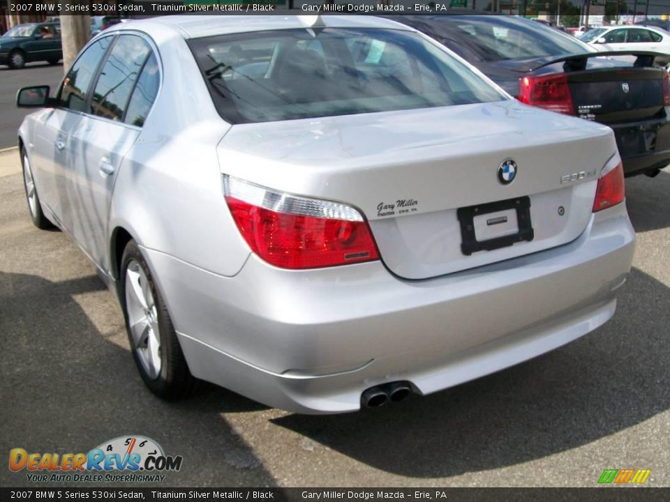 2007 BMW 5 Series 530xi Sedan Titanium Silver Metallic / Black Photo #2