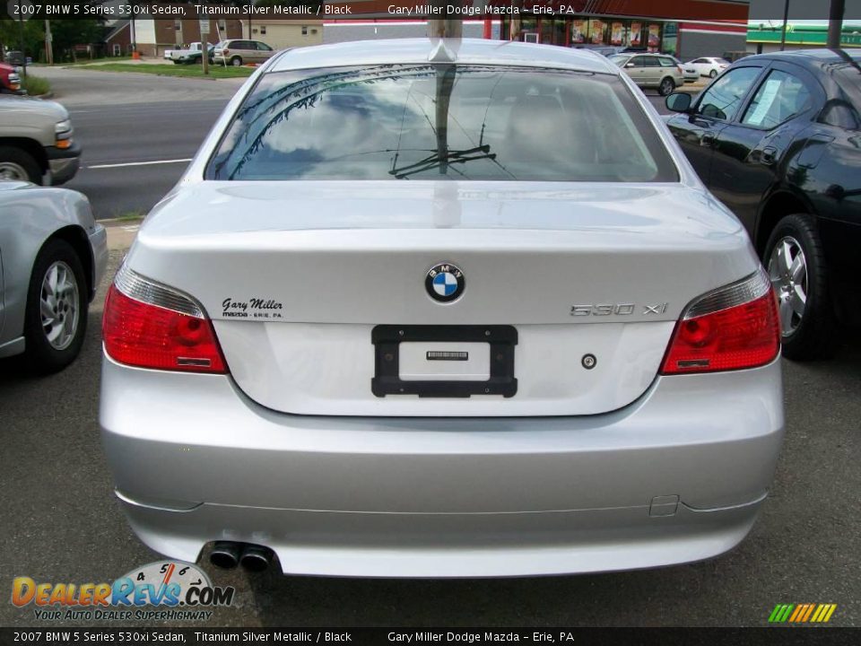 2007 BMW 5 Series 530xi Sedan Titanium Silver Metallic / Black Photo #3