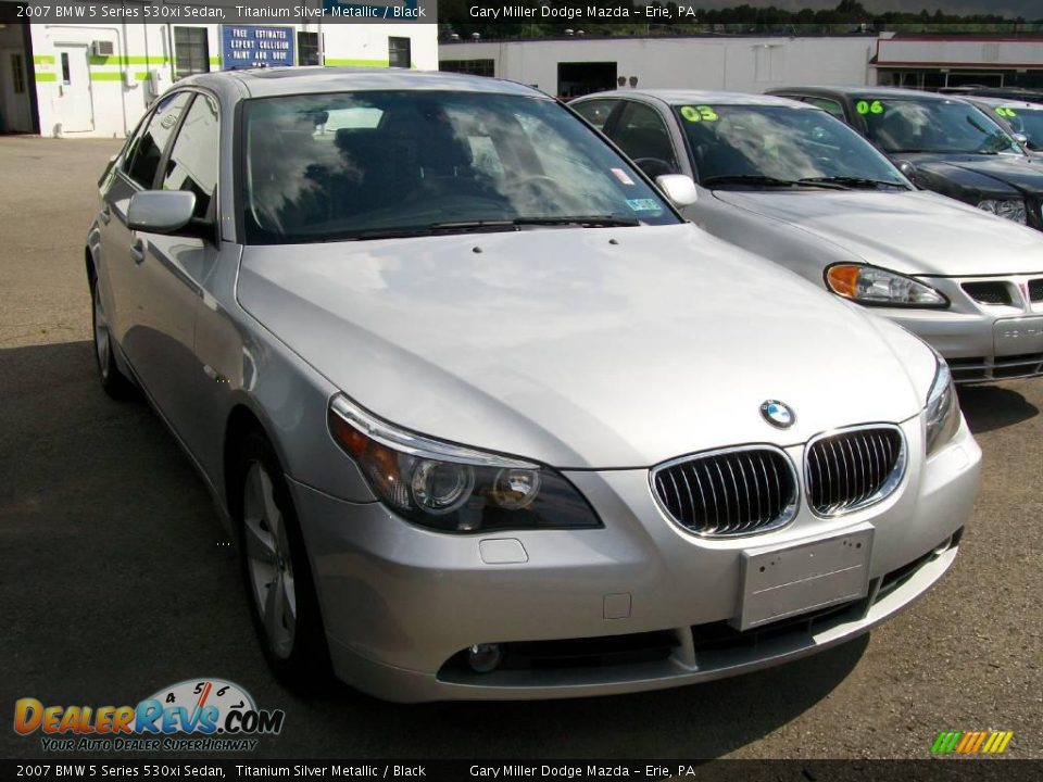 2007 BMW 5 Series 530xi Sedan Titanium Silver Metallic / Black Photo #6