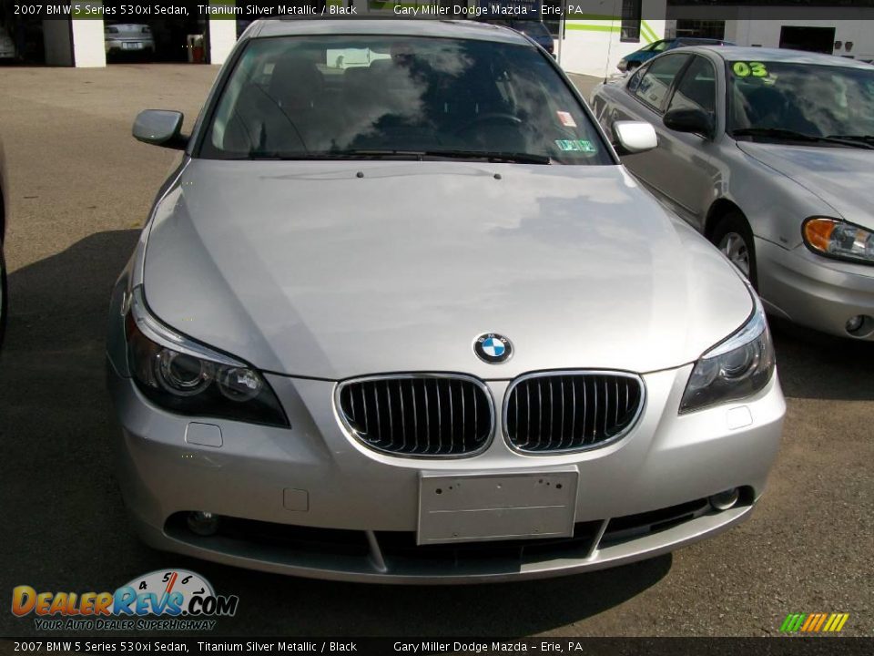 2007 BMW 5 Series 530xi Sedan Titanium Silver Metallic / Black Photo #7