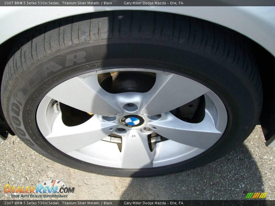 2007 BMW 5 Series 530xi Sedan Titanium Silver Metallic / Black Photo #8