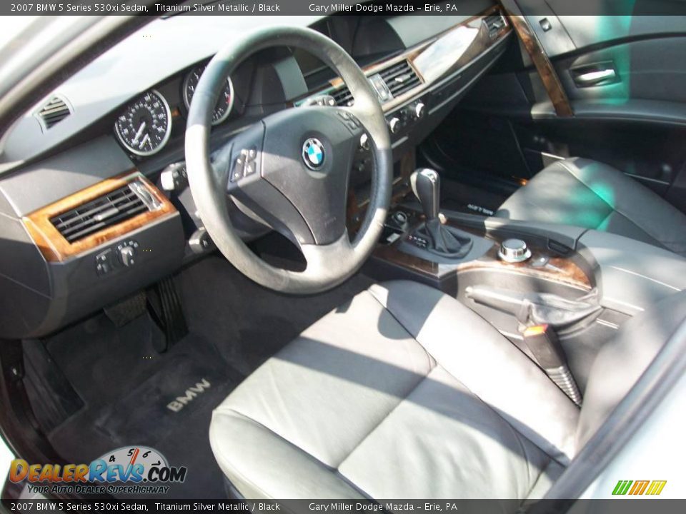 2007 BMW 5 Series 530xi Sedan Titanium Silver Metallic / Black Photo #11