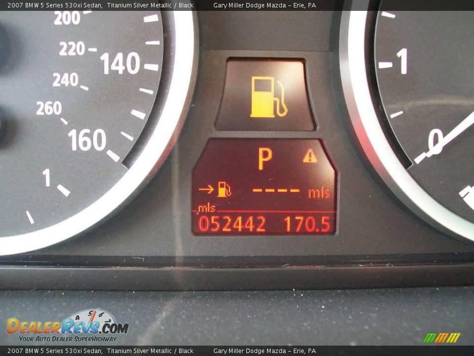 2007 BMW 5 Series 530xi Sedan Titanium Silver Metallic / Black Photo #15