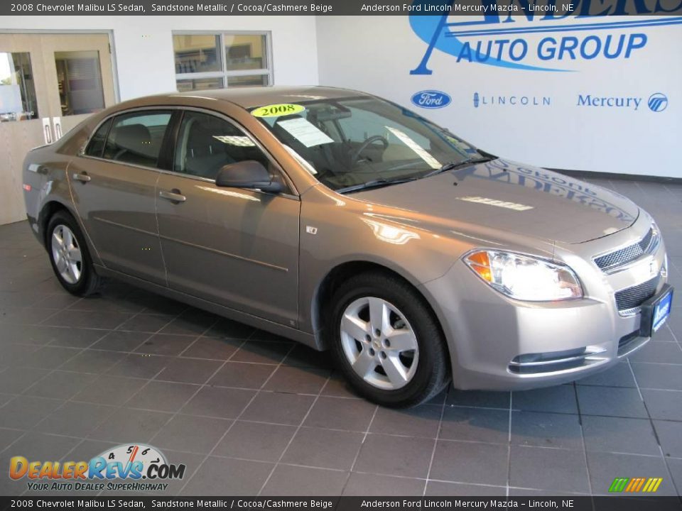 2008 Chevrolet Malibu LS Sedan Sandstone Metallic / Cocoa/Cashmere Beige Photo #3