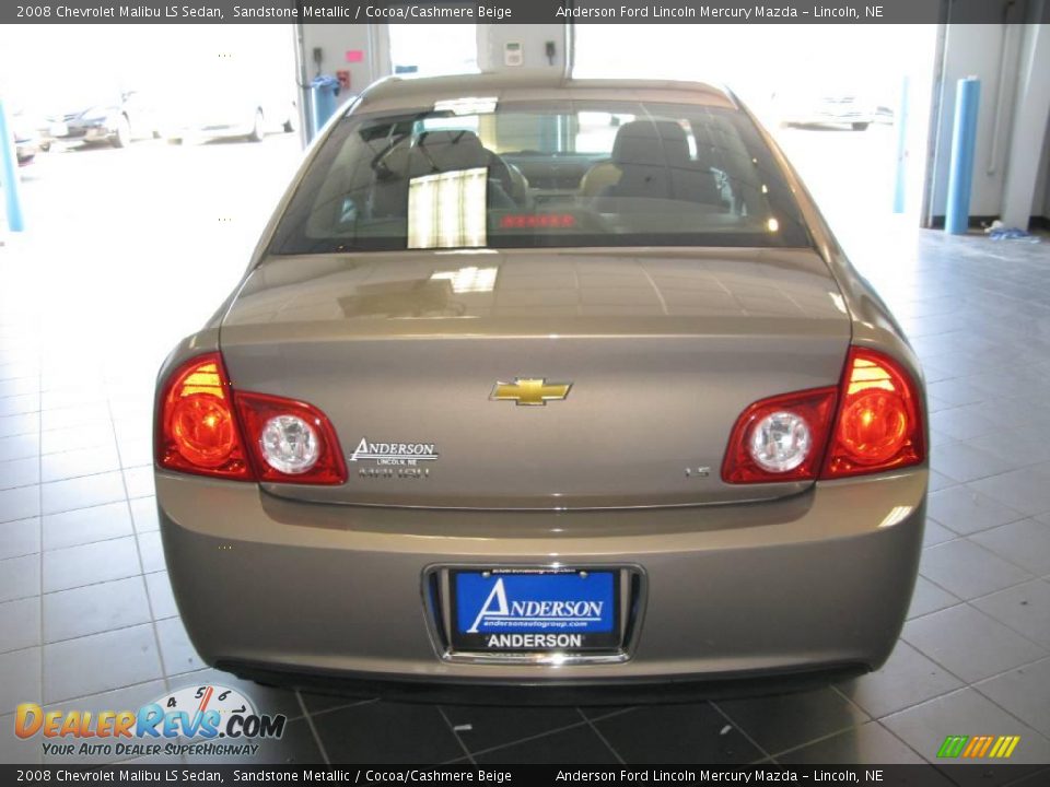 2008 Chevrolet Malibu LS Sedan Sandstone Metallic / Cocoa/Cashmere Beige Photo #5