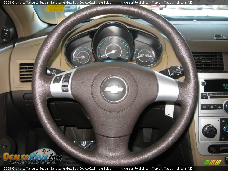 2008 Chevrolet Malibu LS Sedan Sandstone Metallic / Cocoa/Cashmere Beige Photo #26