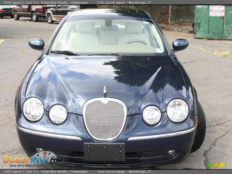 2006 Jaguar S-Type 3.0 Indigo Blue Metallic / Champagne Photo #2