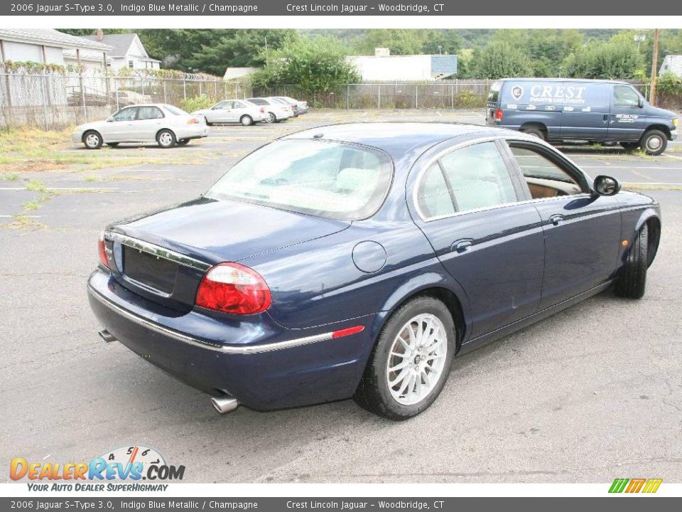 2006 Jaguar S-Type 3.0 Indigo Blue Metallic / Champagne Photo #5