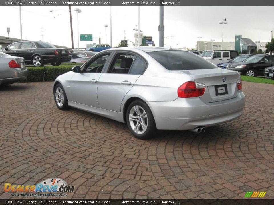 2008 BMW 3 Series 328i Sedan Titanium Silver Metallic / Black Photo #6