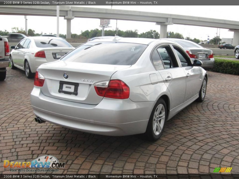 2008 BMW 3 Series 328i Sedan Titanium Silver Metallic / Black Photo #9