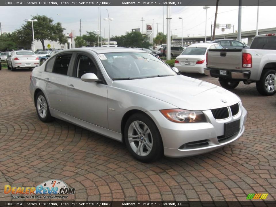 2008 BMW 3 Series 328i Sedan Titanium Silver Metallic / Black Photo #12