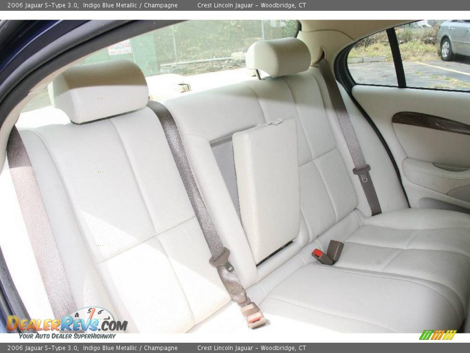 2006 Jaguar S-Type 3.0 Indigo Blue Metallic / Champagne Photo #13