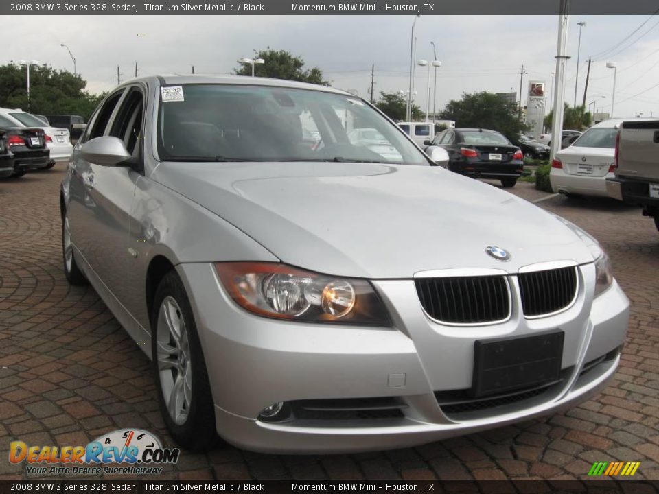 2008 BMW 3 Series 328i Sedan Titanium Silver Metallic / Black Photo #13
