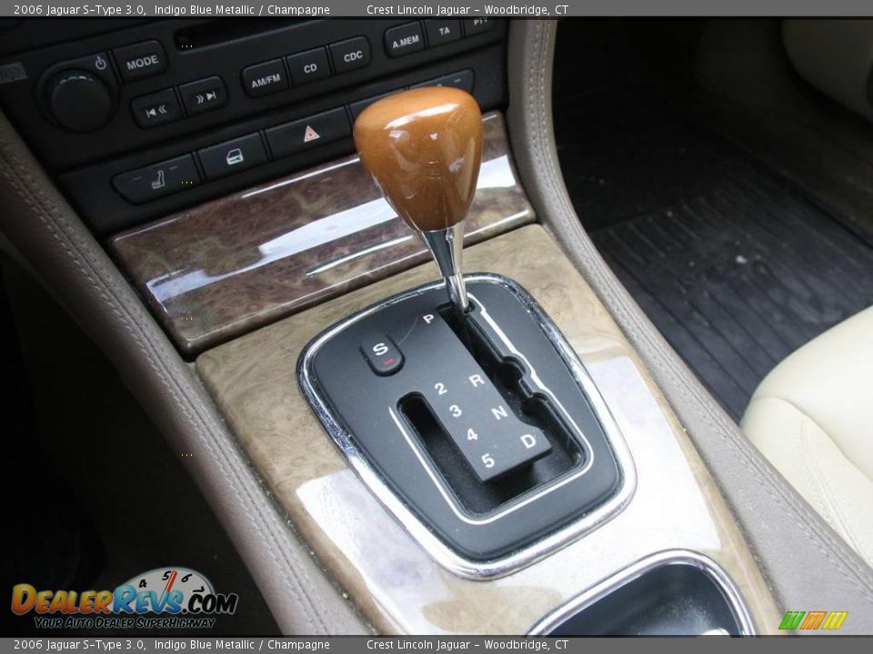 2006 Jaguar S-Type 3.0 Indigo Blue Metallic / Champagne Photo #15