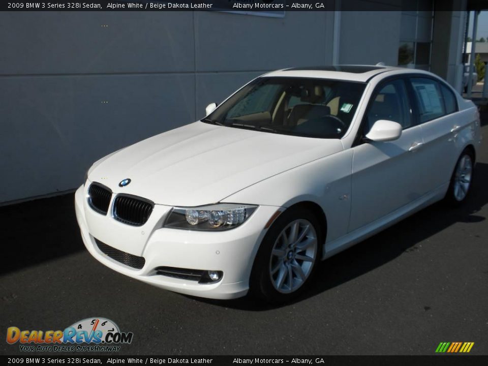 2009 BMW 3 Series 328i Sedan Alpine White / Beige Dakota Leather Photo #2