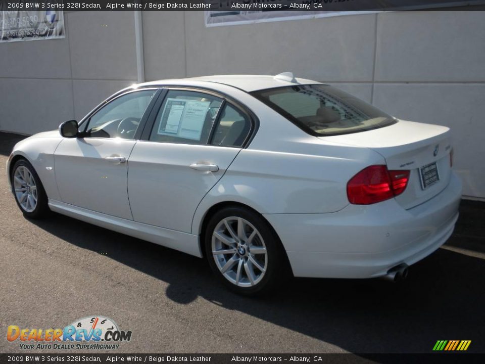 2009 BMW 3 Series 328i Sedan Alpine White / Beige Dakota Leather Photo #3