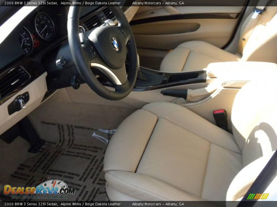2009 BMW 3 Series 328i Sedan Alpine White / Beige Dakota Leather Photo #6