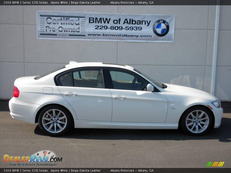 2009 BMW 3 Series 328i Sedan Alpine White / Beige Dakota Leather Photo #19