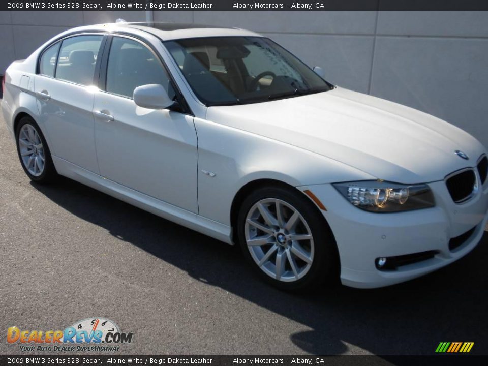 2009 BMW 3 Series 328i Sedan Alpine White / Beige Dakota Leather Photo #20