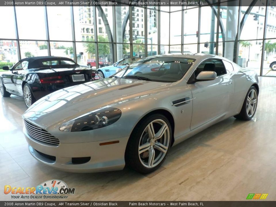 2008 Aston Martin DB9 Coupe AM Titanium Silver / Obsidian Black Photo #1