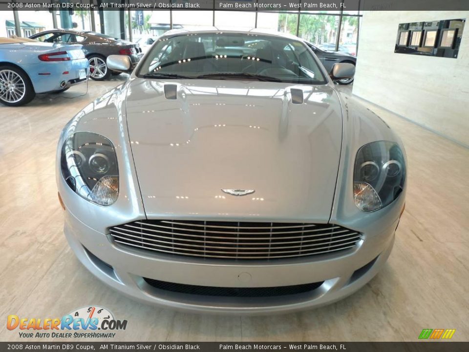 2008 Aston Martin DB9 Coupe AM Titanium Silver / Obsidian Black Photo #2