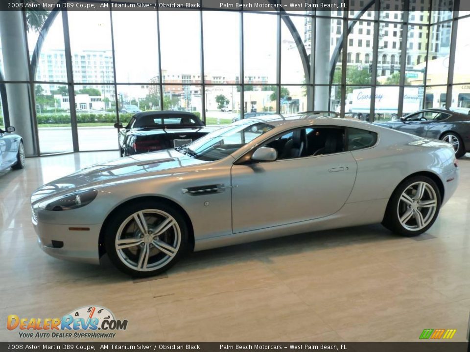 2008 Aston Martin DB9 Coupe AM Titanium Silver / Obsidian Black Photo #3