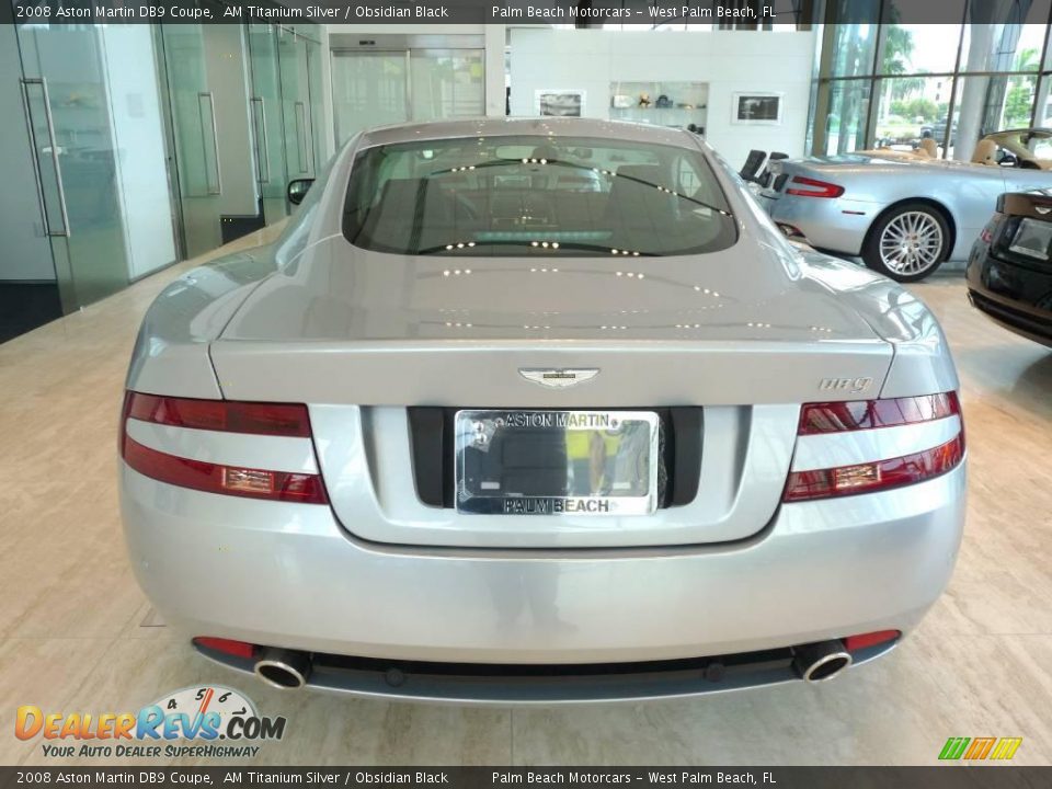 2008 Aston Martin DB9 Coupe AM Titanium Silver / Obsidian Black Photo #4