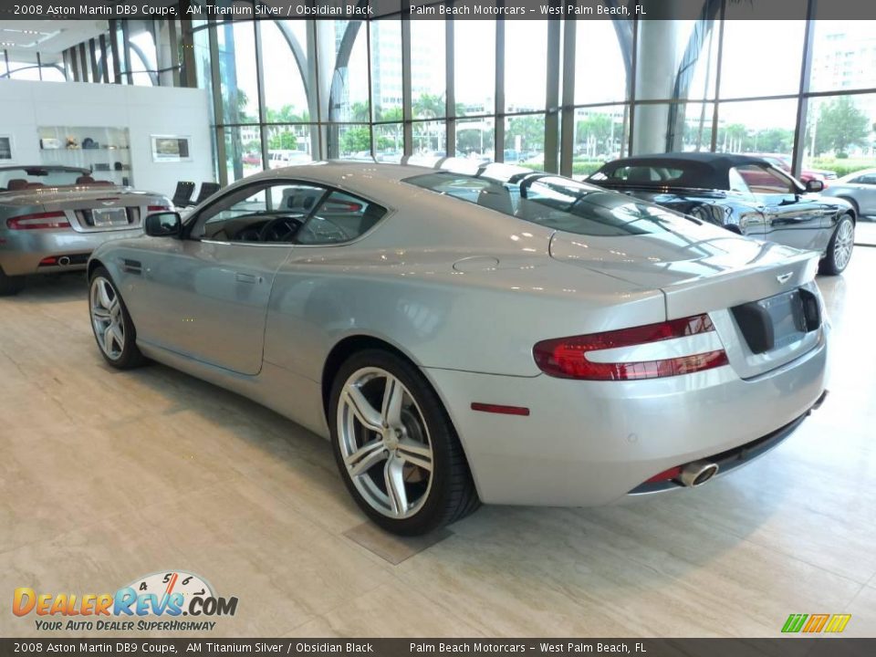 2008 Aston Martin DB9 Coupe AM Titanium Silver / Obsidian Black Photo #5