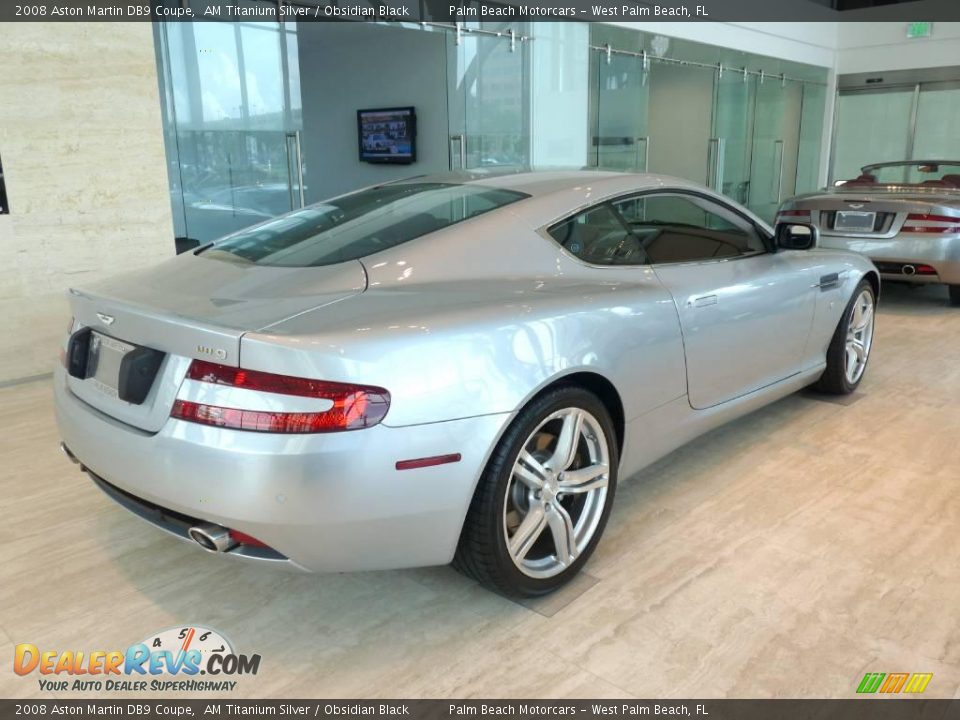 2008 Aston Martin DB9 Coupe AM Titanium Silver / Obsidian Black Photo #6