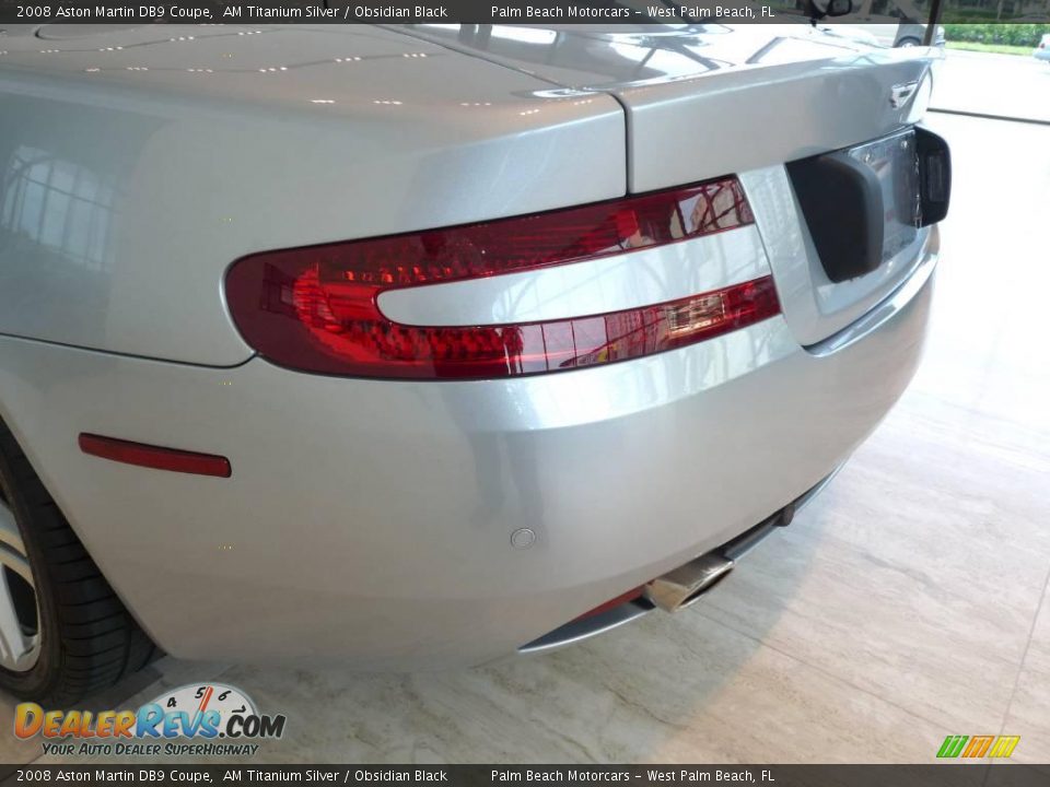 2008 Aston Martin DB9 Coupe AM Titanium Silver / Obsidian Black Photo #7