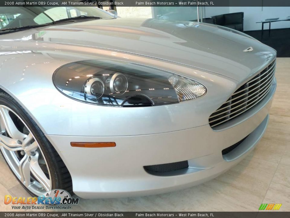 2008 Aston Martin DB9 Coupe AM Titanium Silver / Obsidian Black Photo #10
