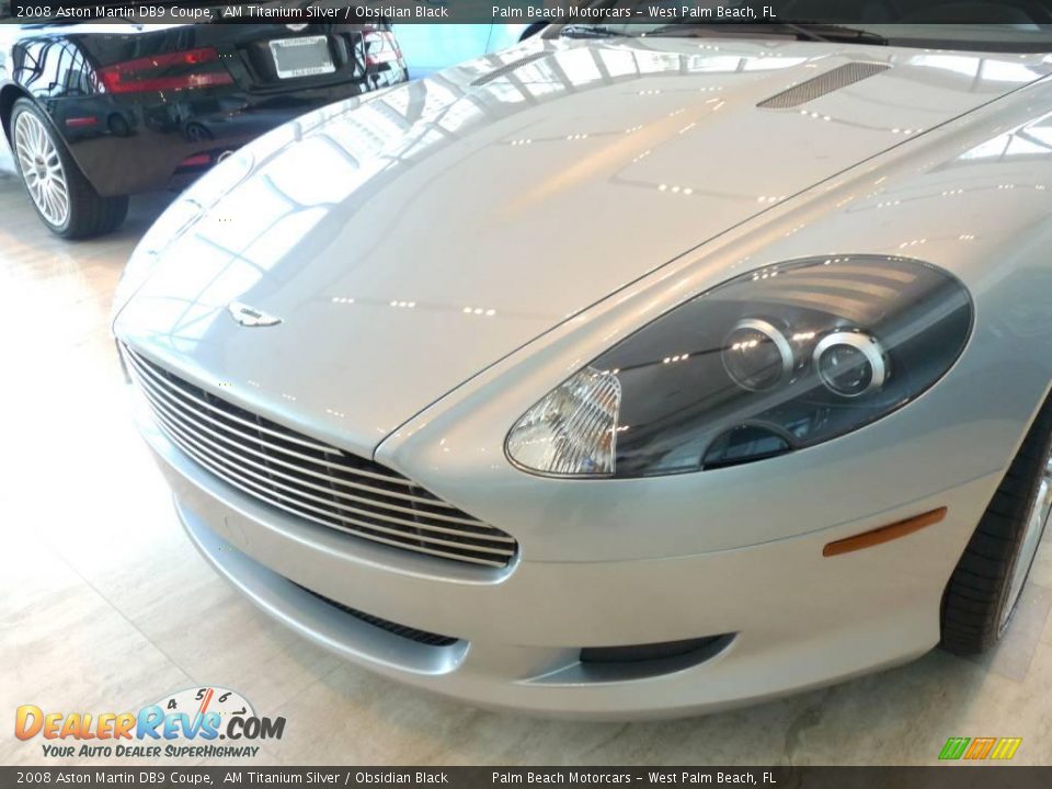 2008 Aston Martin DB9 Coupe AM Titanium Silver / Obsidian Black Photo #11