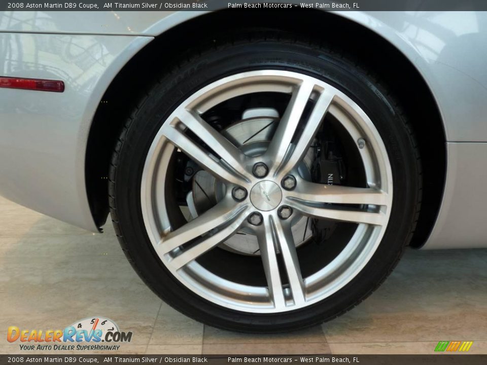 2008 Aston Martin DB9 Coupe AM Titanium Silver / Obsidian Black Photo #12